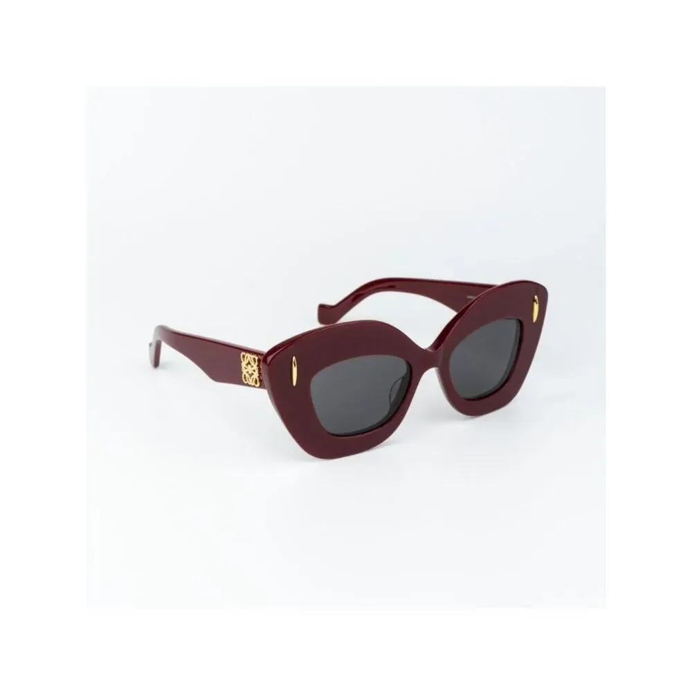 Loewe Women Sunglasses Red Mirror Cat Eye LW40127I ANAGRAM 66A NEW AUTHENTIC